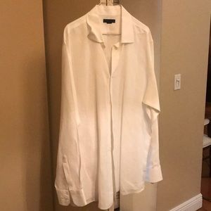 White Banana Republic Mens Linen Button Down